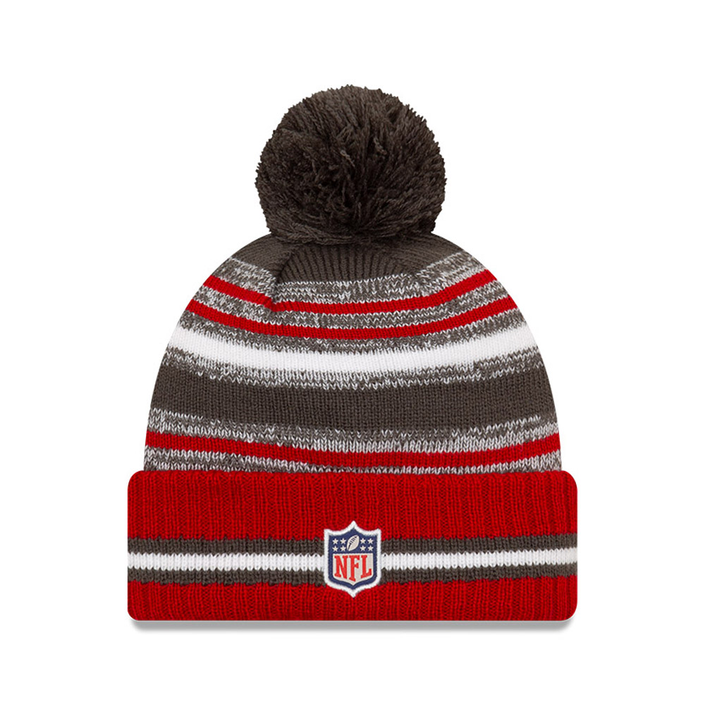 Tampa Bay Buccaneers NFL Sideline Red Bobble Beanie Hat