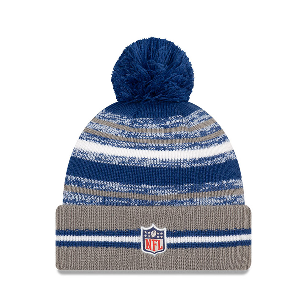 Indianapolis Colts NFL Sideline Blue Bobble Beanie Hat