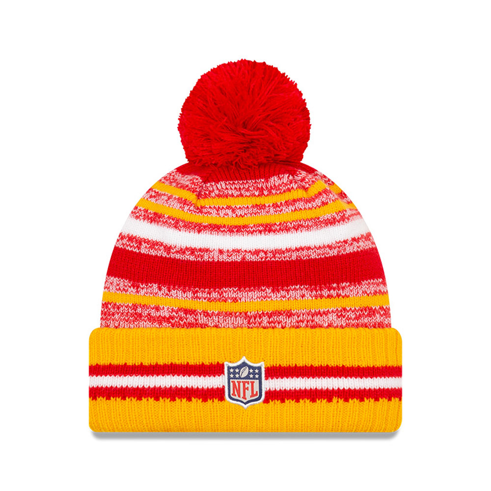 Kansas City Chiefs NFL Sideline Red Bobble Beanie Hat