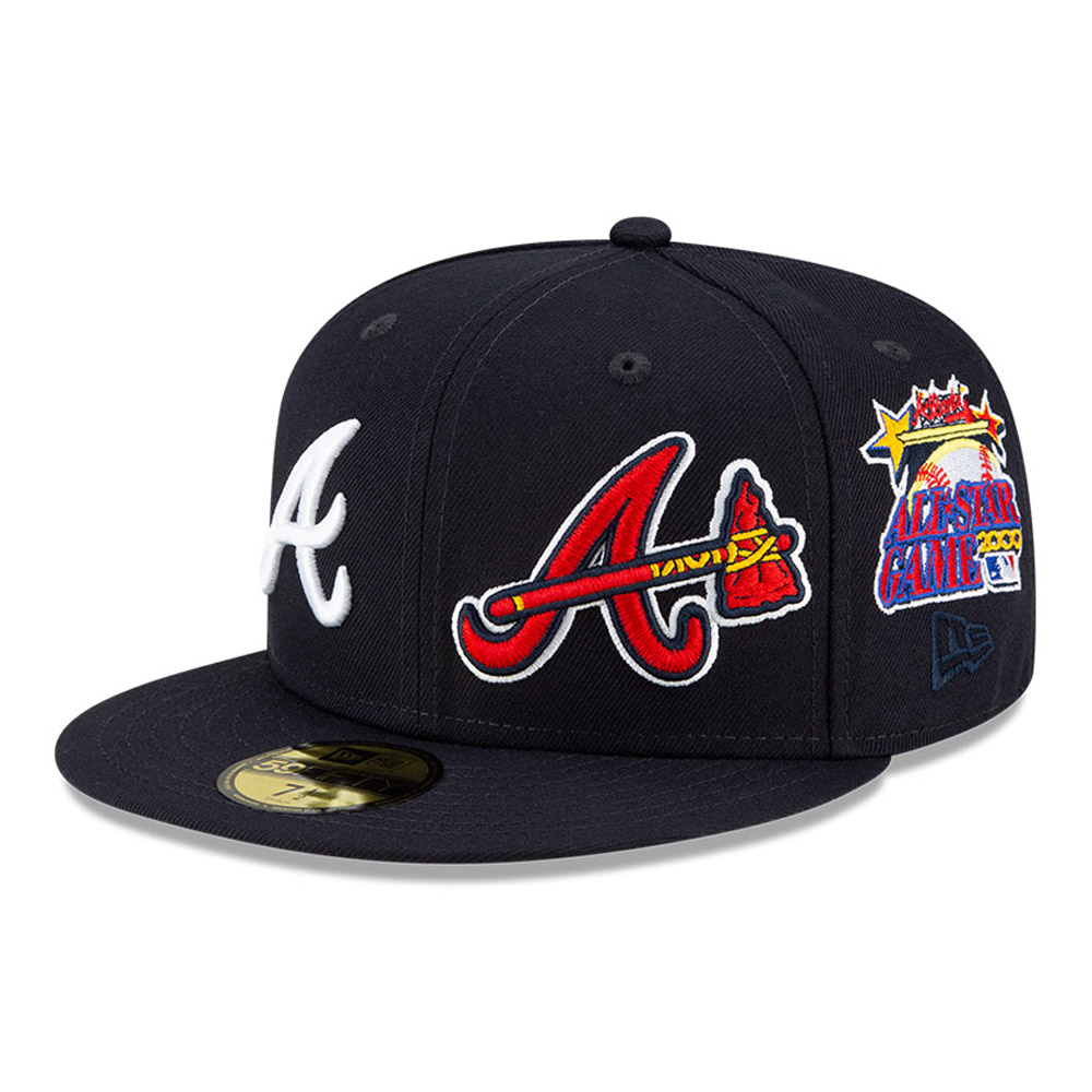 Official New Era Atlanta Braves MLB Team Pride Navy 59FIFTY Fitted Cap