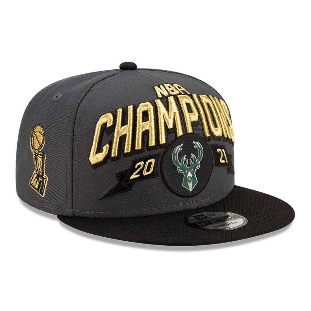 Milwaukee Bucks NBA Champs 2021 Grey 9FIFTY Cap