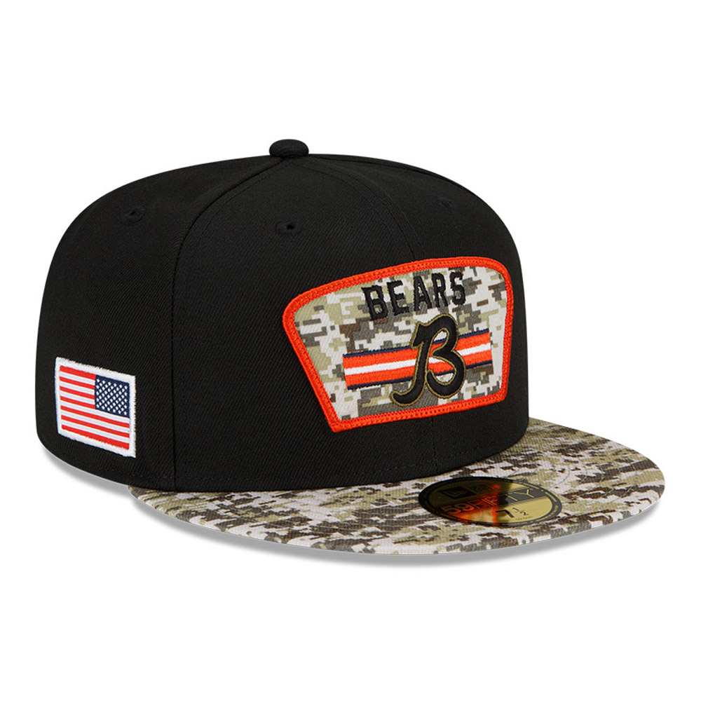 Chicago Bears NFL Salute to Service Black 59FIFTY Cap
