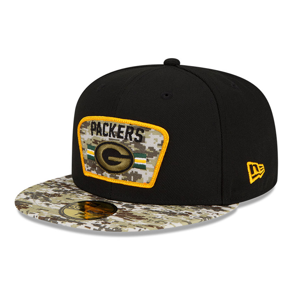 Green Bay Packers NFL Salute to Service Black 59FIFTY Cap