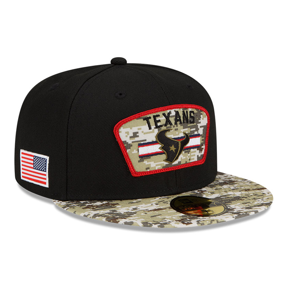 Houston Texans NFL Salute to Service Black 59FIFTY Fitted Cap