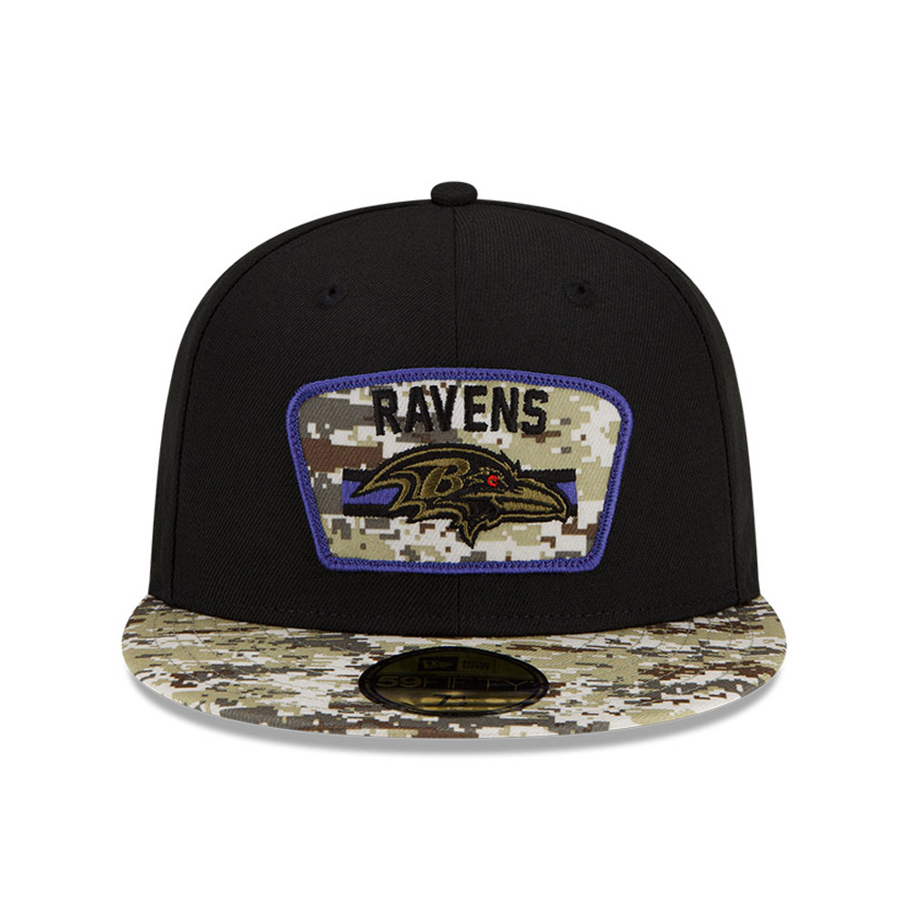 Baltimore Ravens NFL Salute to Service Black 59FIFTY Fitted Cap