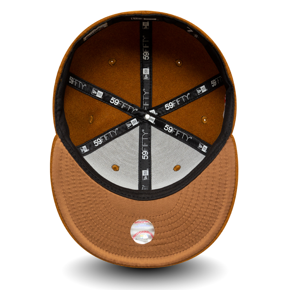 LA Dodgers Heritage World Series Melton Tan 59FIFTY Fitted Cap