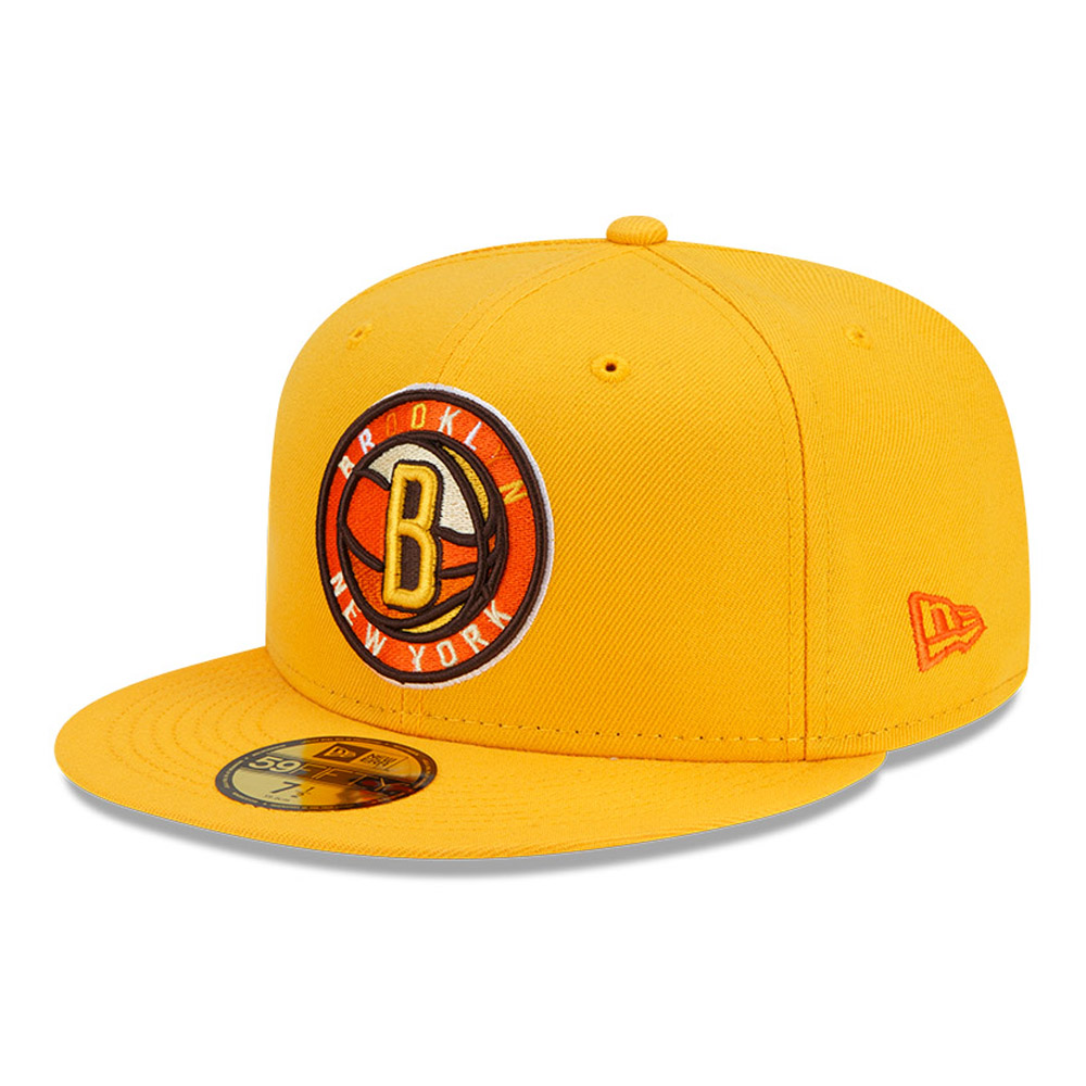 Brooklyn Nets NBA Gold 59FIFTY Fitted Cap