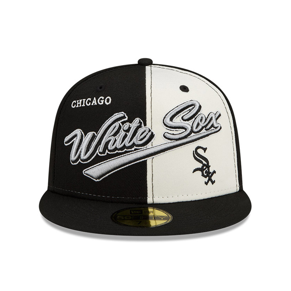 Chicago White Sox MLB Split Front Black 59FIFTY Cap