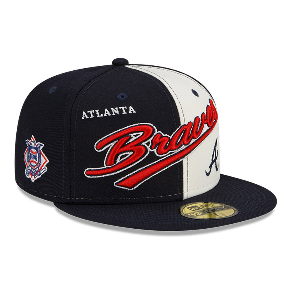 Atlanta Braves MLB Split Front Navy 59FIFTY Cap