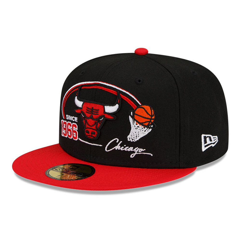 Chicago Bulls NBA 2 Tone Hoops Black 59FIFTY Cap
