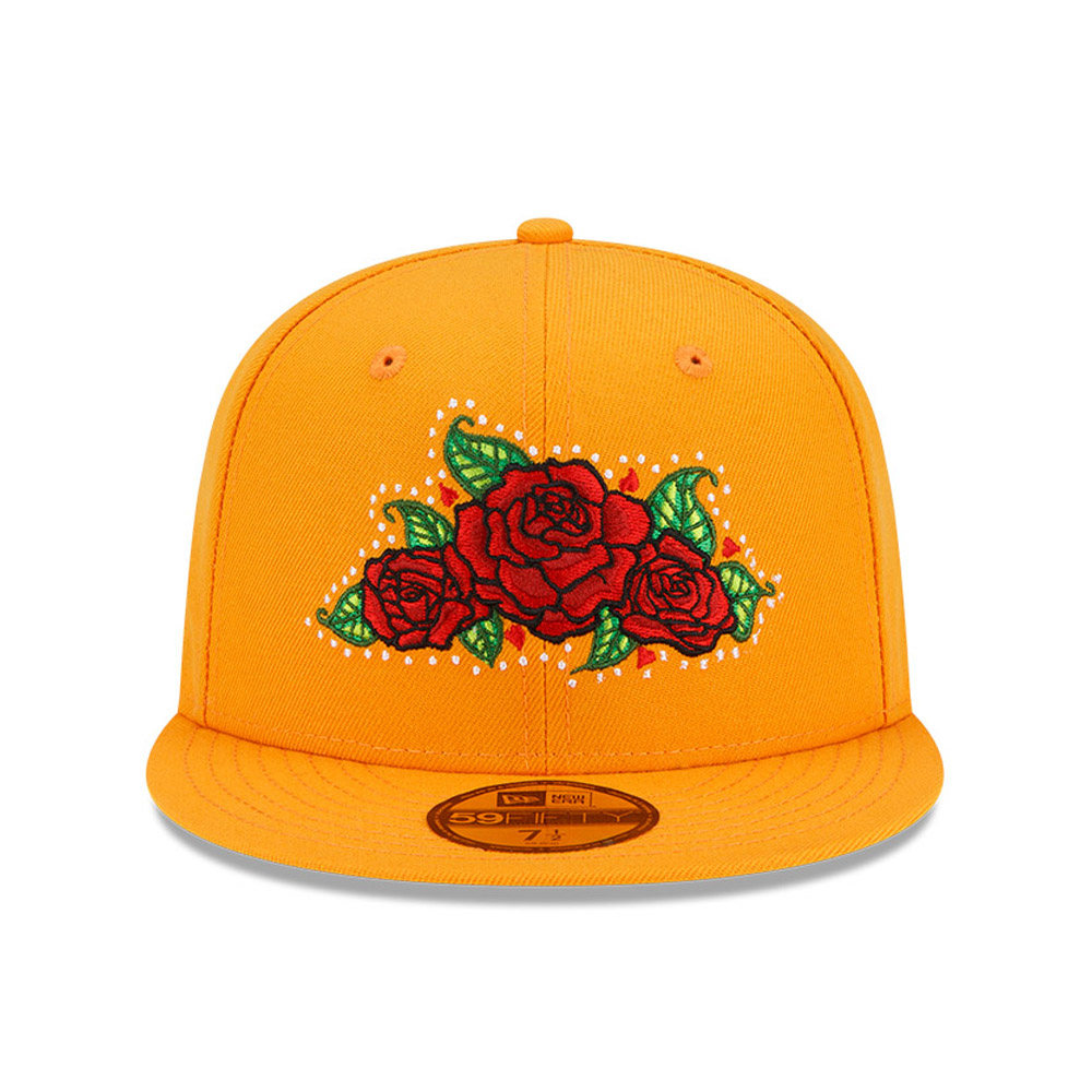Day of the Dead Roses Gold 59FIFTY Cap