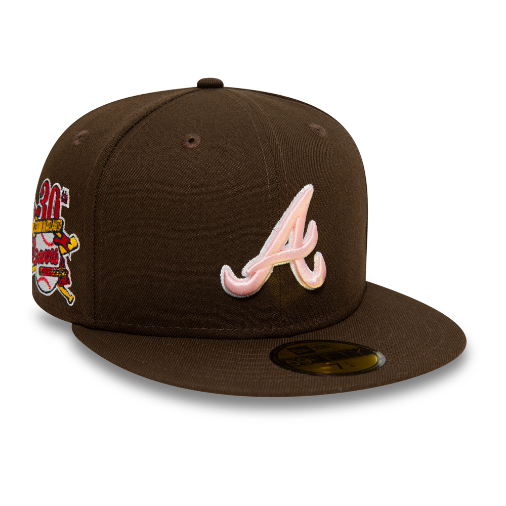 Atlanta Braves Walnut and Pink 59FIFTY Cap