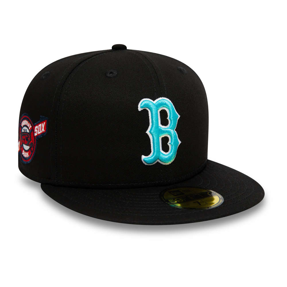 Boston Red Sox Blue Logo Black 59FIFTY Cap