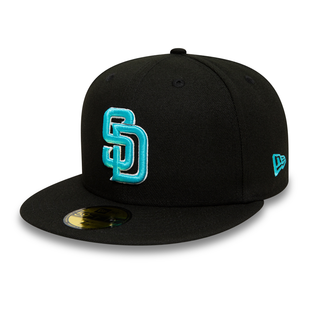 San Diego Padres Blue Logo Black 59FIFTY Cap