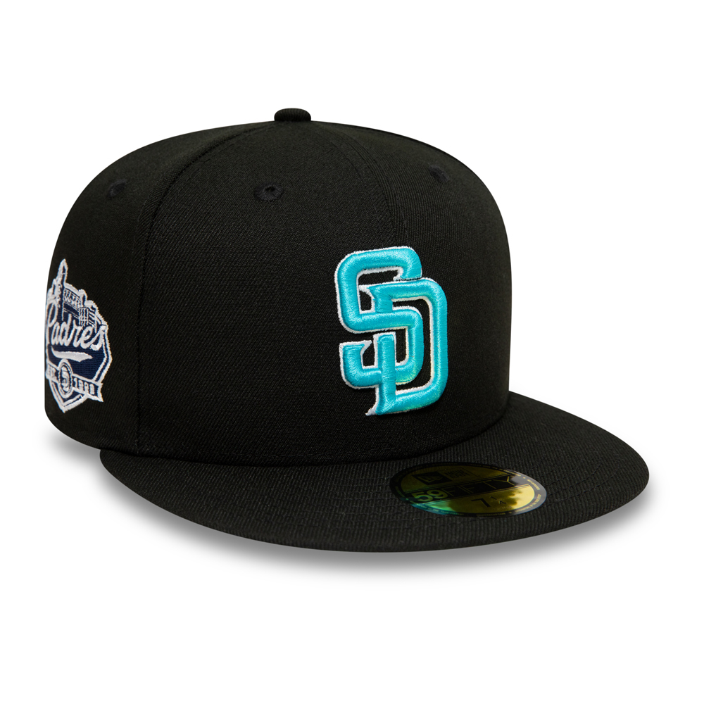 San Diego Padres Blue Logo Black 59FIFTY Cap