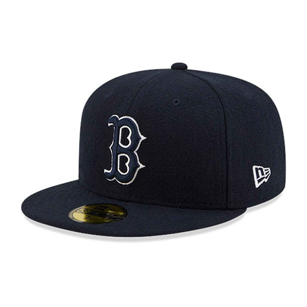 Boston Red Sox Melton Navy 59FIFTY Fitted Cap