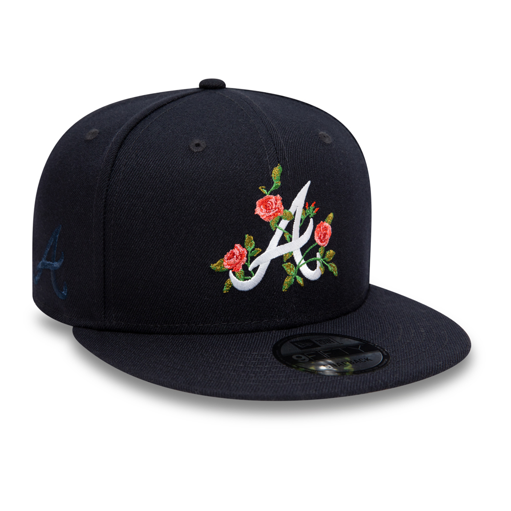 Atlanta Braves MLB Bloom Navy 9FIFTY Snapback Cap