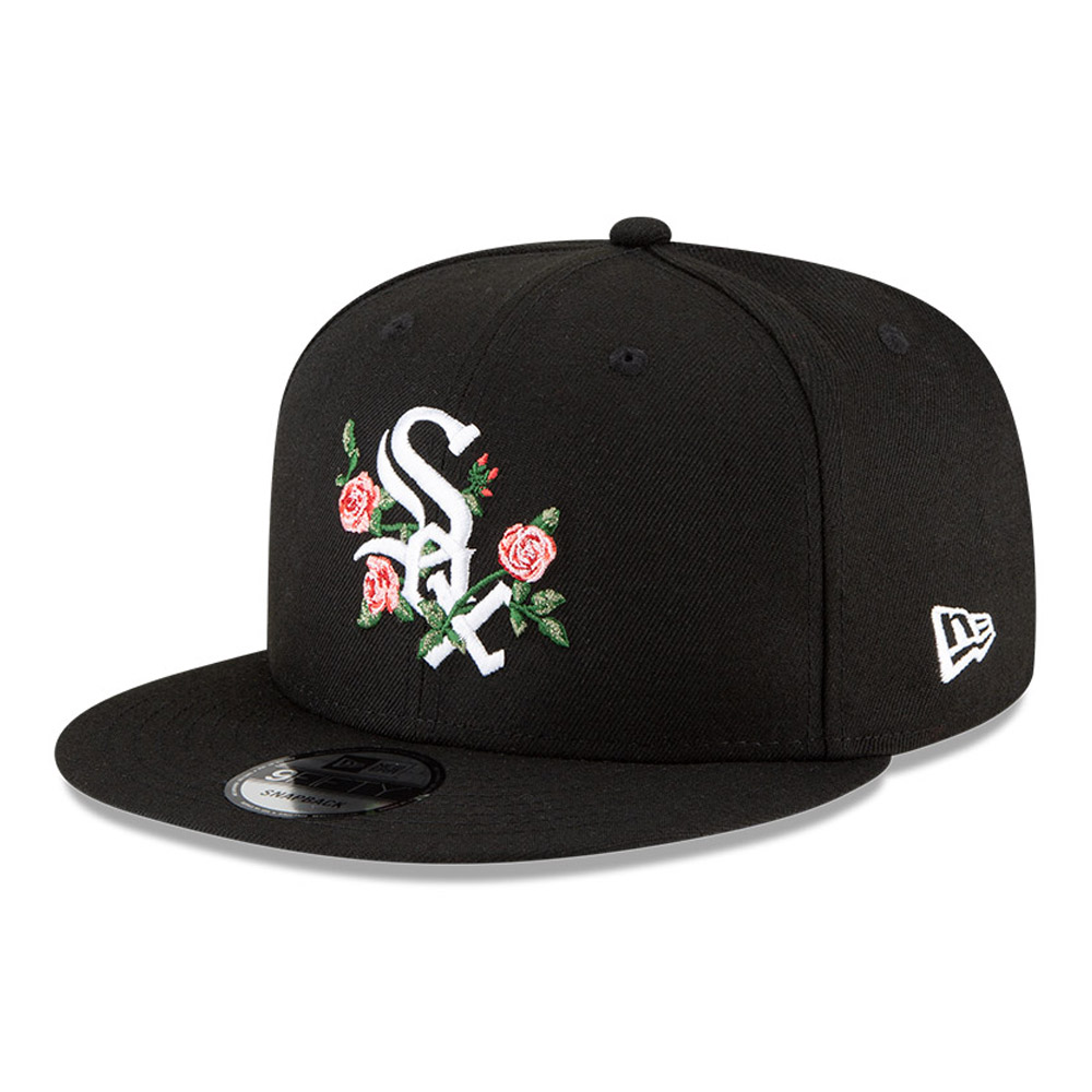Official New Era Chicago White Sox MLB Bloom Black 9FIFTY Snap Cap ...