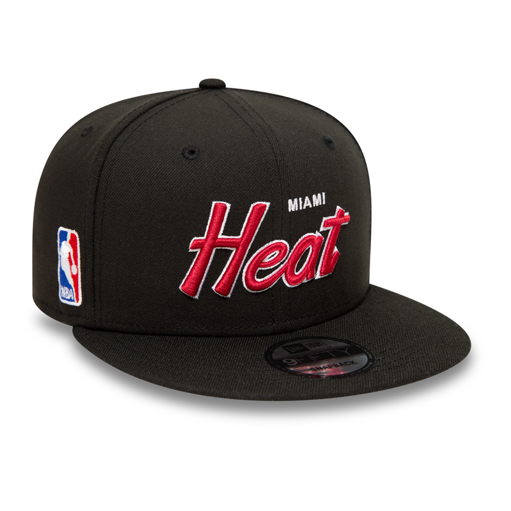 Miami Heat NBA Script Up Black 9FIFTY Cap