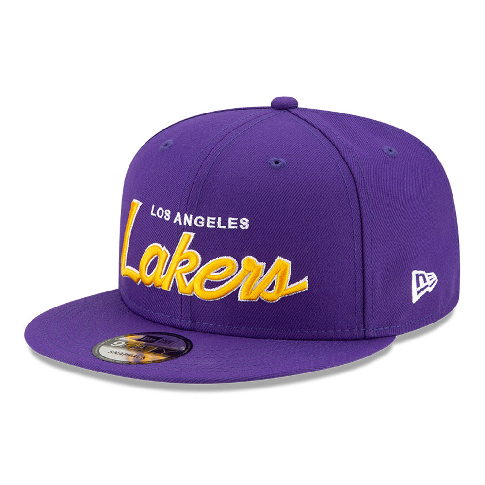 LA Lakers NBA Script Up Purple 9FIFTY Cap