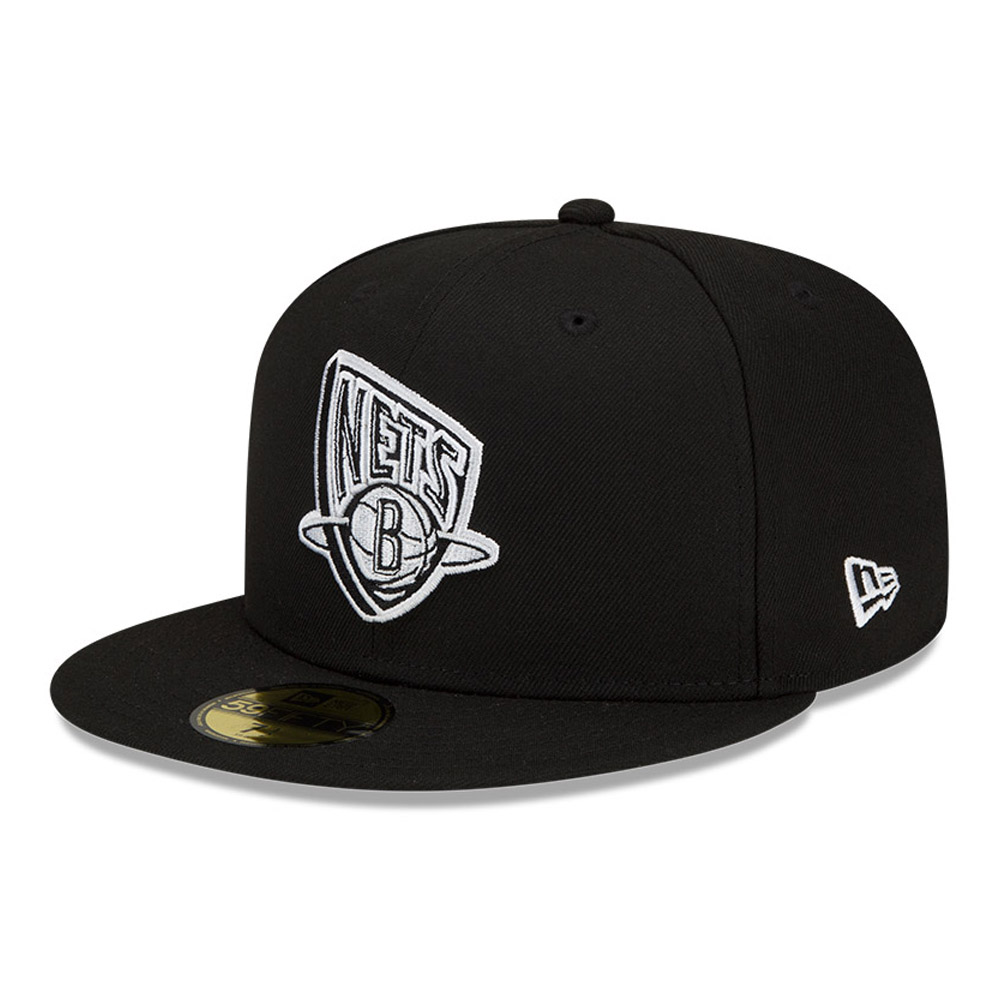 Official New Era Brooklyn Nets NBA City Edition Black & White 59FIFTY ...