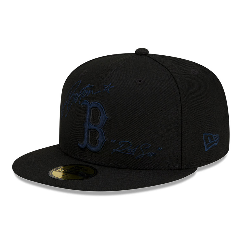 Boston Red Sox MLB Cursive Black 59FIFTY Cap