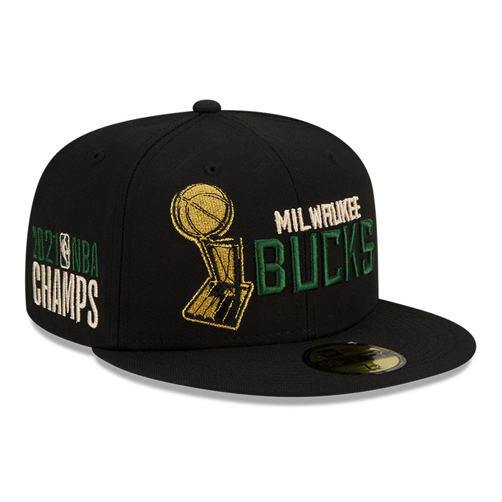 Milwaukee Bucks NBA Champs Black 59FIFTY Cap