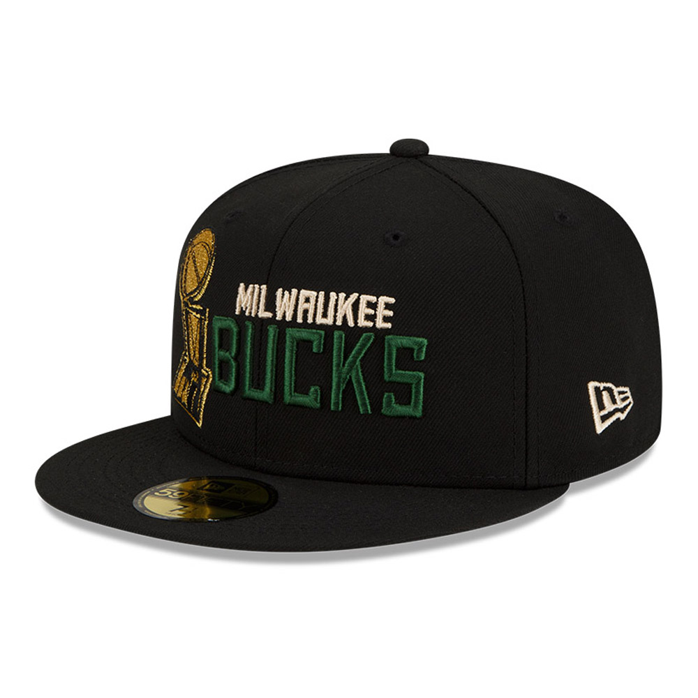 Milwaukee Bucks NBA Champs Black 59FIFTY Cap
