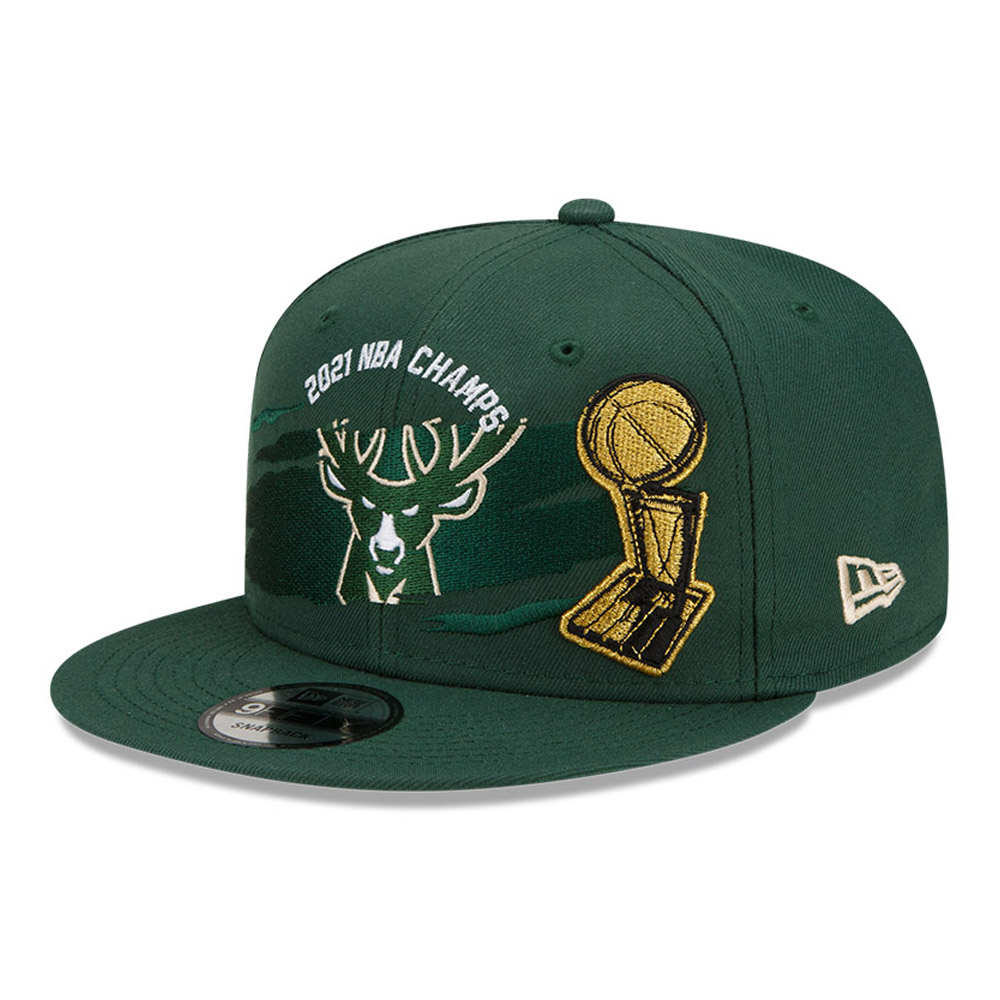Milwaukee Bucks NBA Tear Champs Green 9FIFTY Cap
