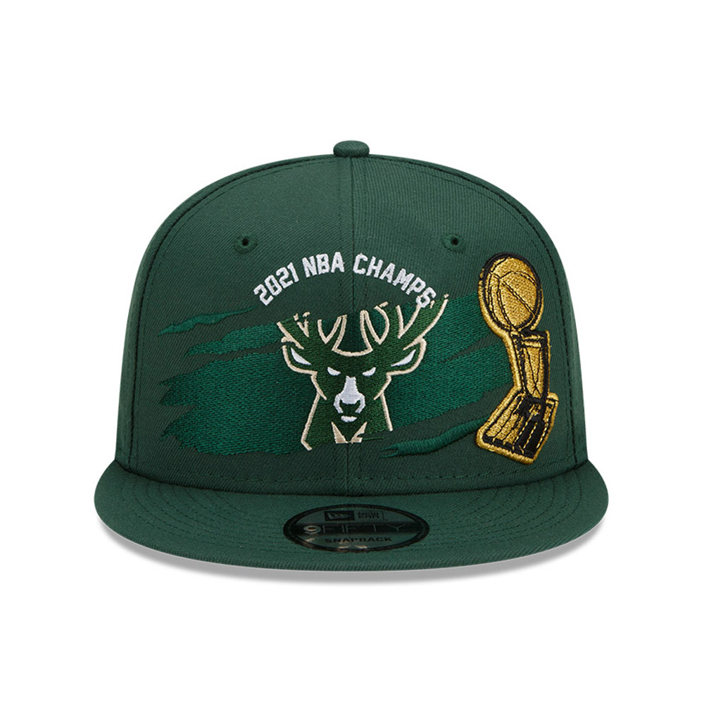 Milwaukee Bucks NBA Tear Champs Green 9FIFTY Cap
