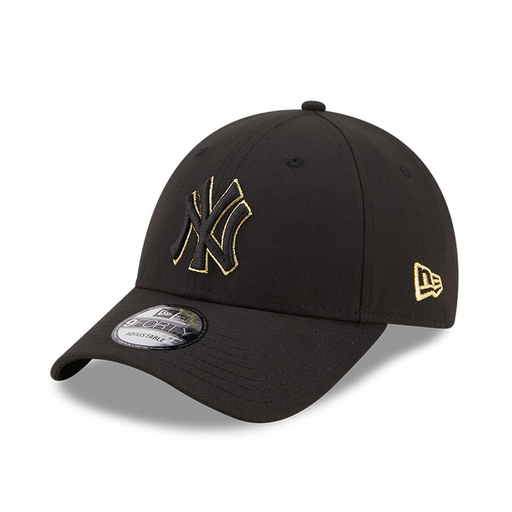 New York Yankees Gold Logo Black 9FORTY Cap