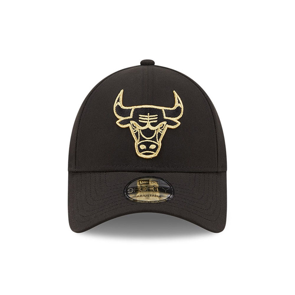 Chicago Bulls Gold Logo Black 9FORTY Cap