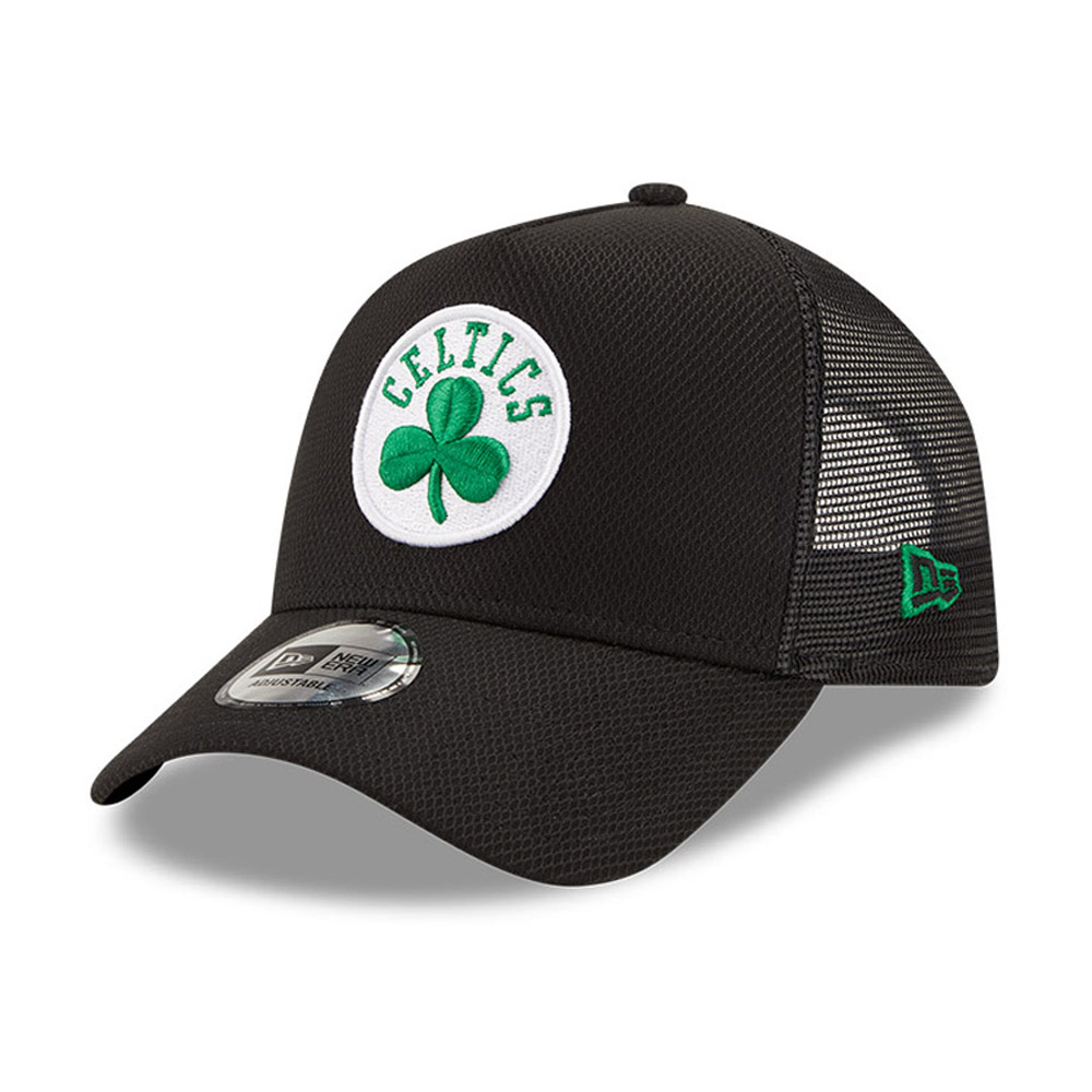 Boston Celtics NBA Black Base A-Frame Trucker Cap