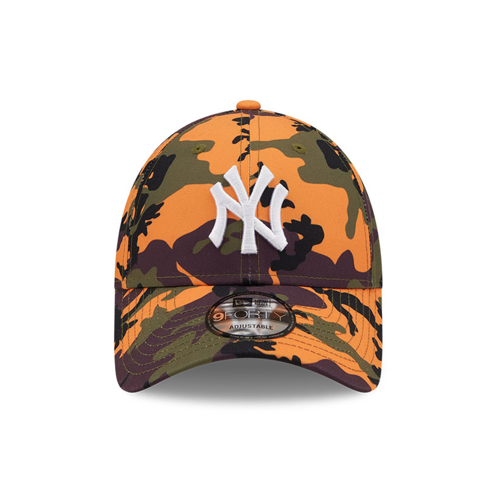 Cappellino 9FORTY New York Yankees Camouflage verde e arancione