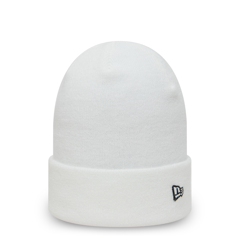 New Era Essential White Cuff Beanie Hat