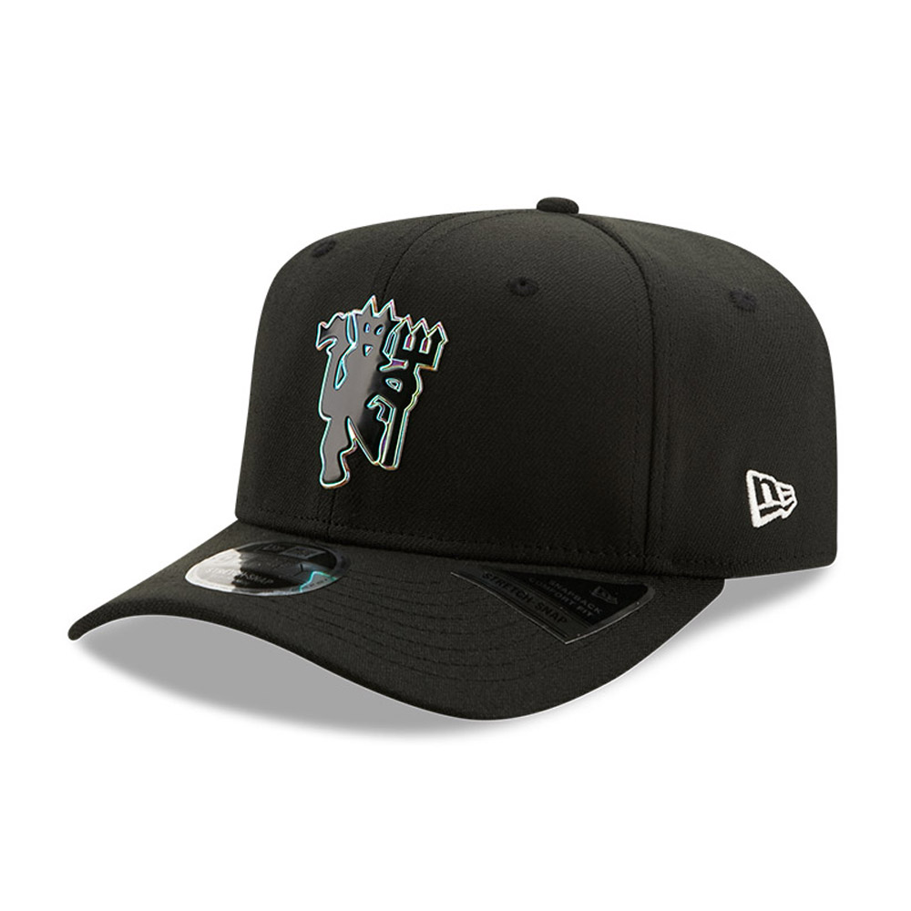 Manchester United Iridescent Logo Black 9FIFTY Stretch Snap Cap
