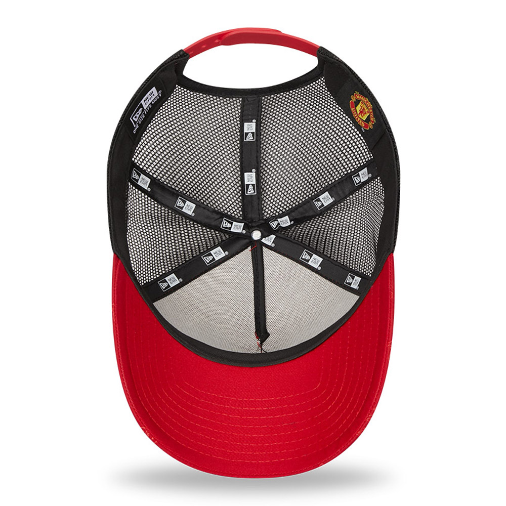 Manchester United All Over Print Red A-Frame Trucker Cap