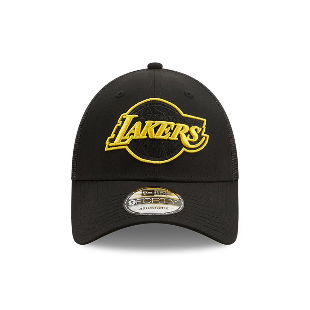 LA Lakers Home Field Black 9FORTY A-Frame Trucker Cap