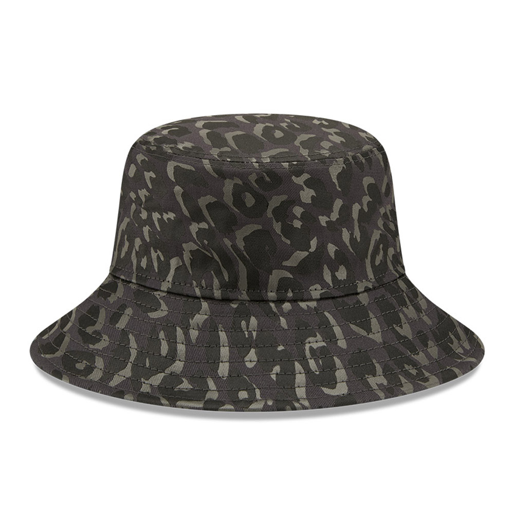 New Era Leopard Print Grey Tapered Bucket Hat