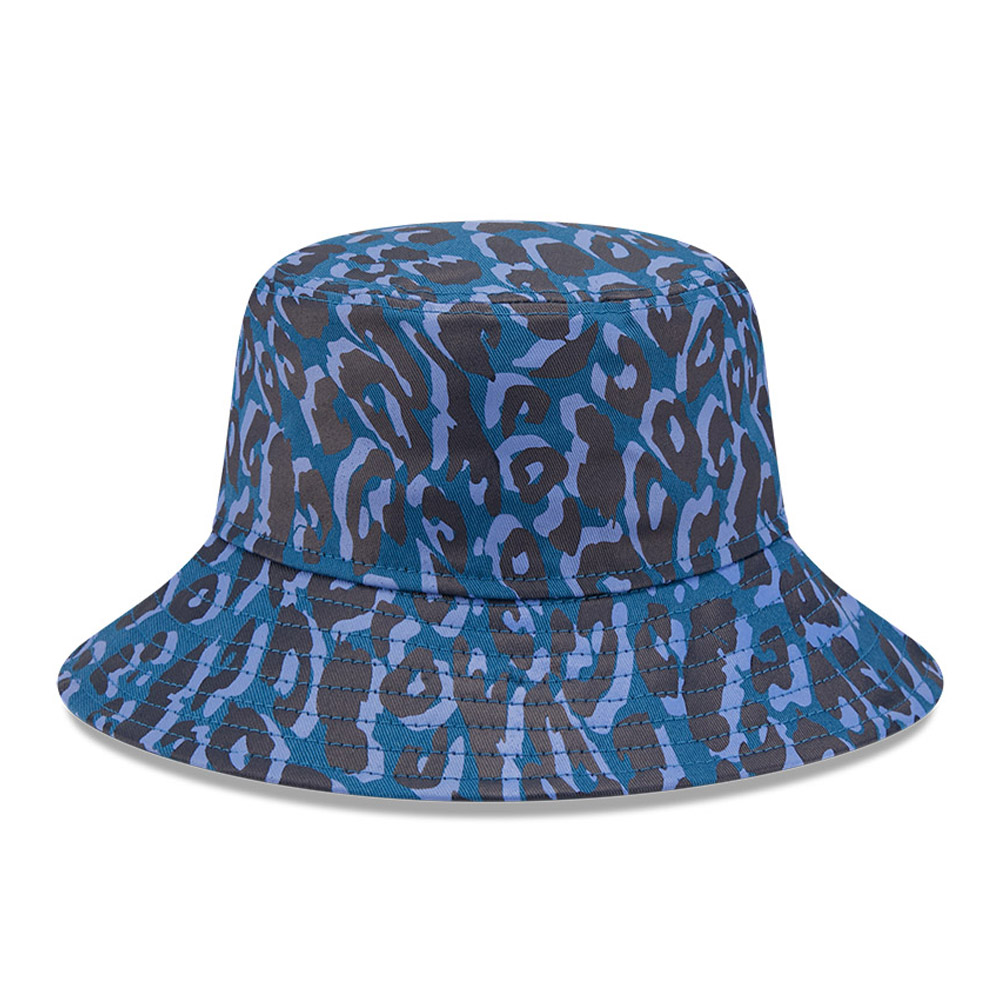 New Era Leopard Print Blue Tapered Bucket Hat