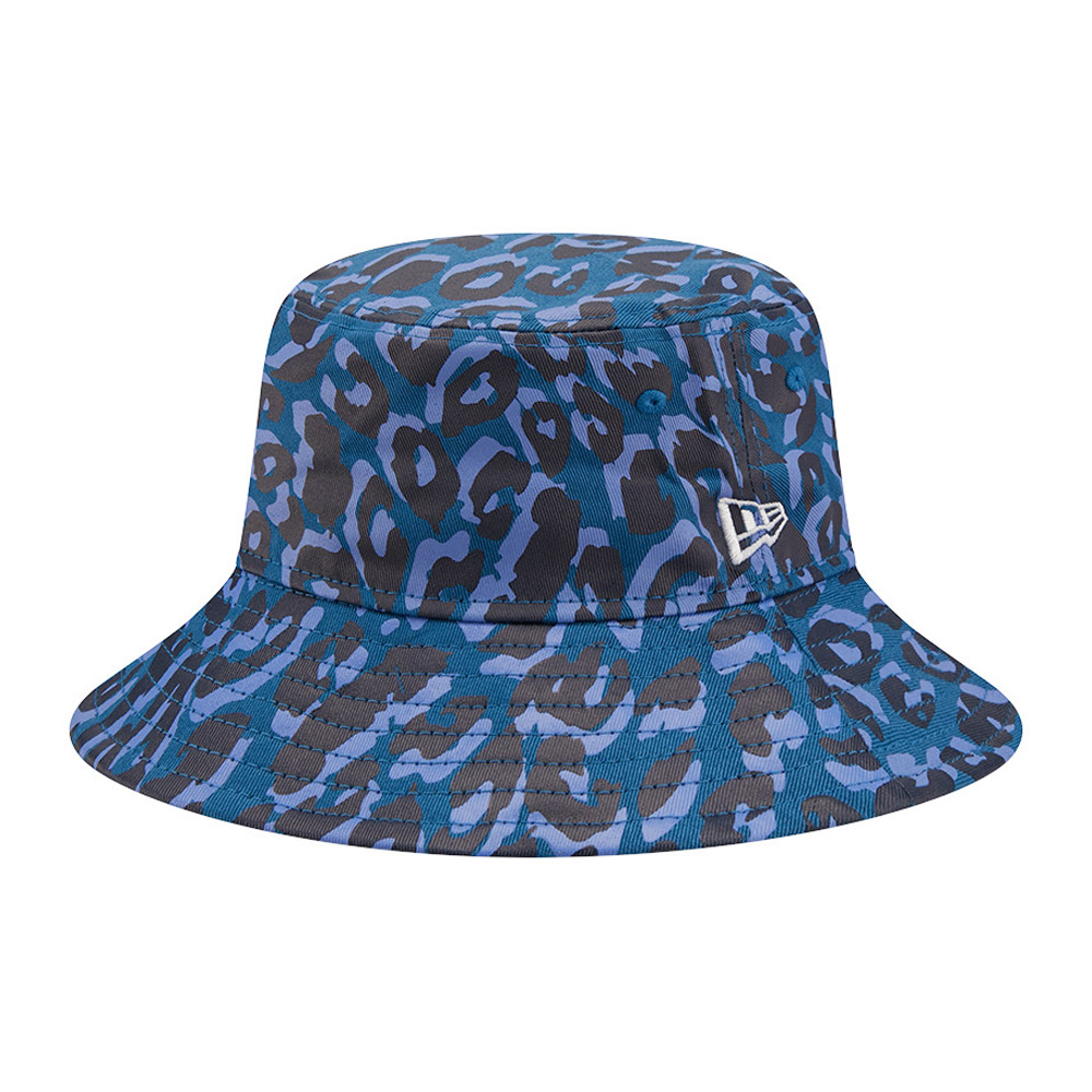 New Era Leopard Print Blue Tapered Bucket Hat
