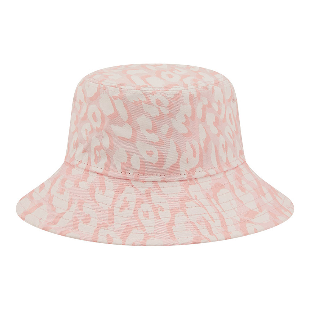 New Era Leopard Print Womens Pink Bucket Hat