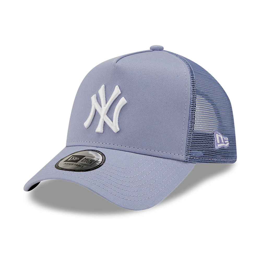 New York Yankees Tonal Mesh Lilac A-Frame Trucker Cap