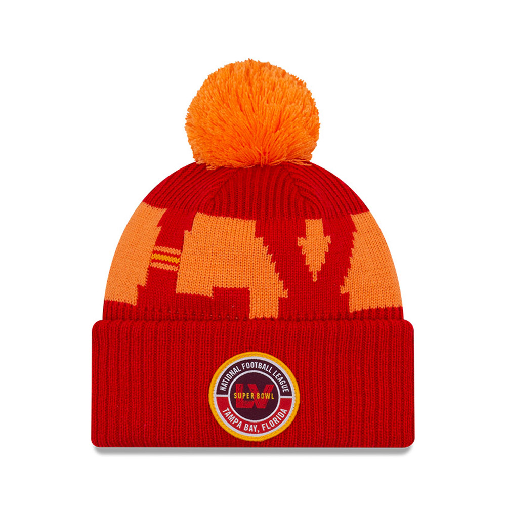 Tampa Bay Buccaneers Red Bobble Beanie Hat