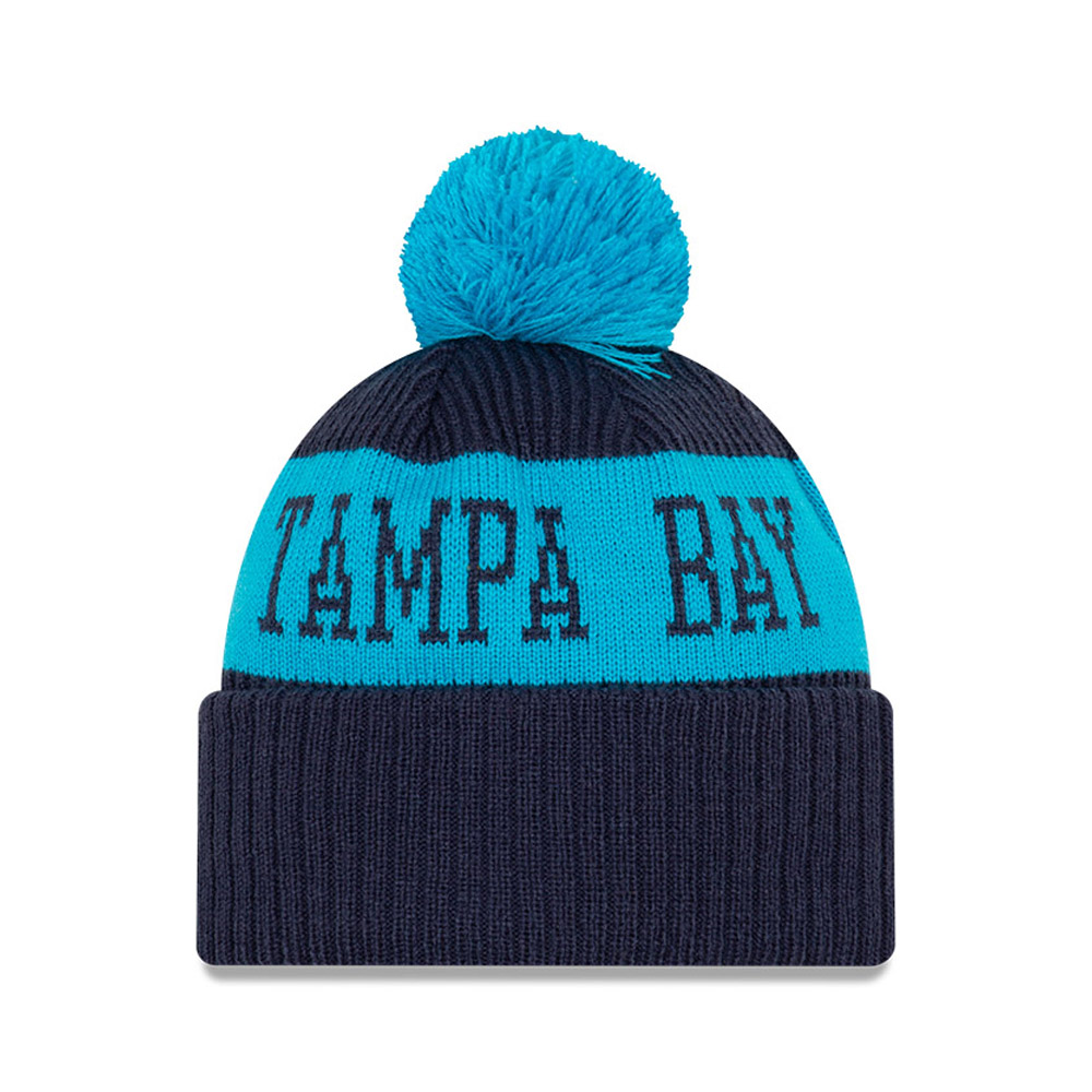Tampa Bay Buccaneers Blue Bobble Beanie Hat