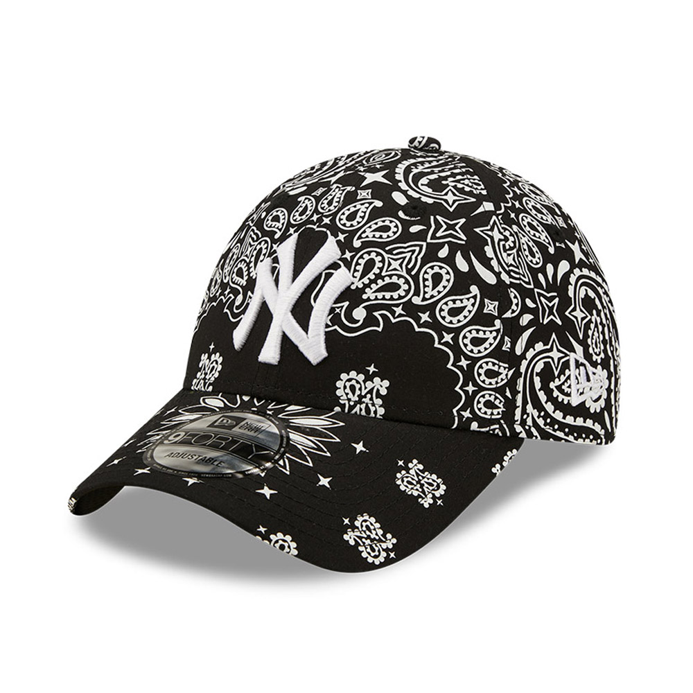 New York Yankees Paisley Print Black 9FORTY Adjustable Cap
