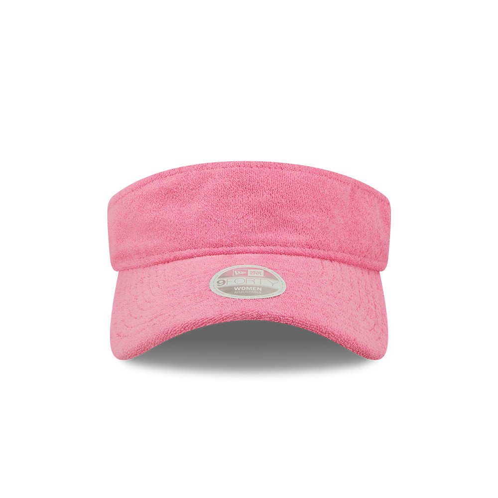 New Era Towelling Womens Pink Visor Cap