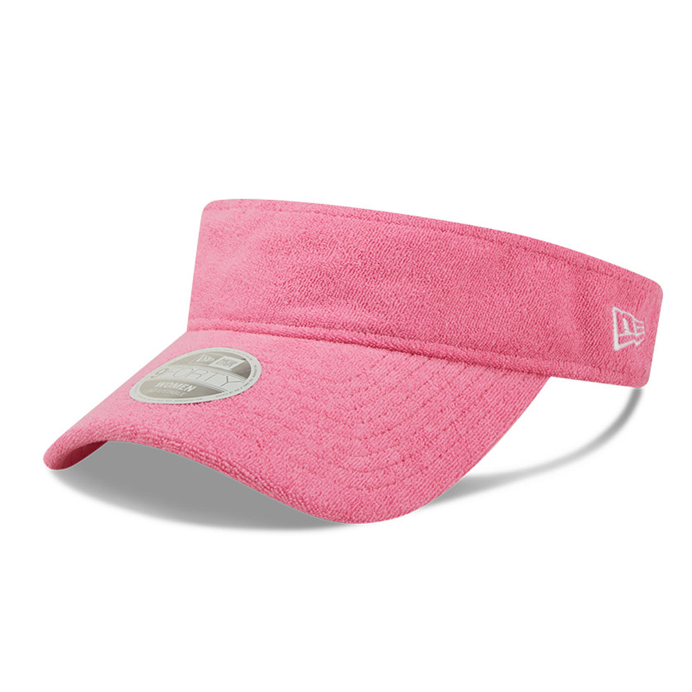 New Era Towelling Womens Pink Visor Cap