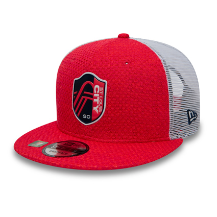 Men's New Era Red St. Louis City SC Kick-Off Trucker 9FIFTY Snapback Hat