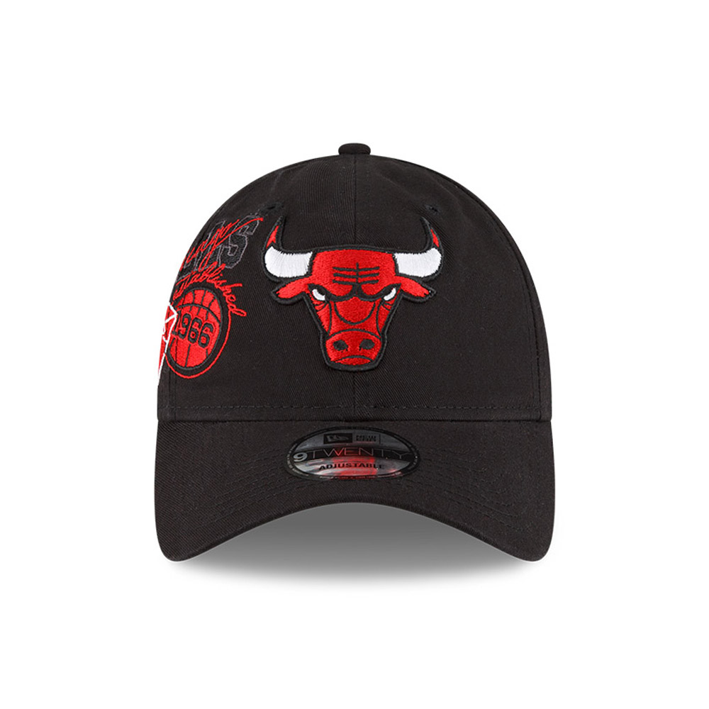 Chicago Bulls NBA Back Half Black 9TWENTY Adjustable Cap